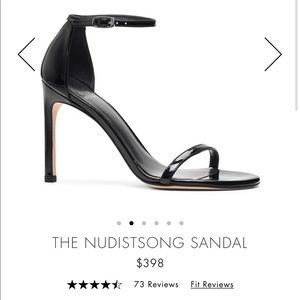 Stuart Weitzman Nudistsong Sandal Black Patent
